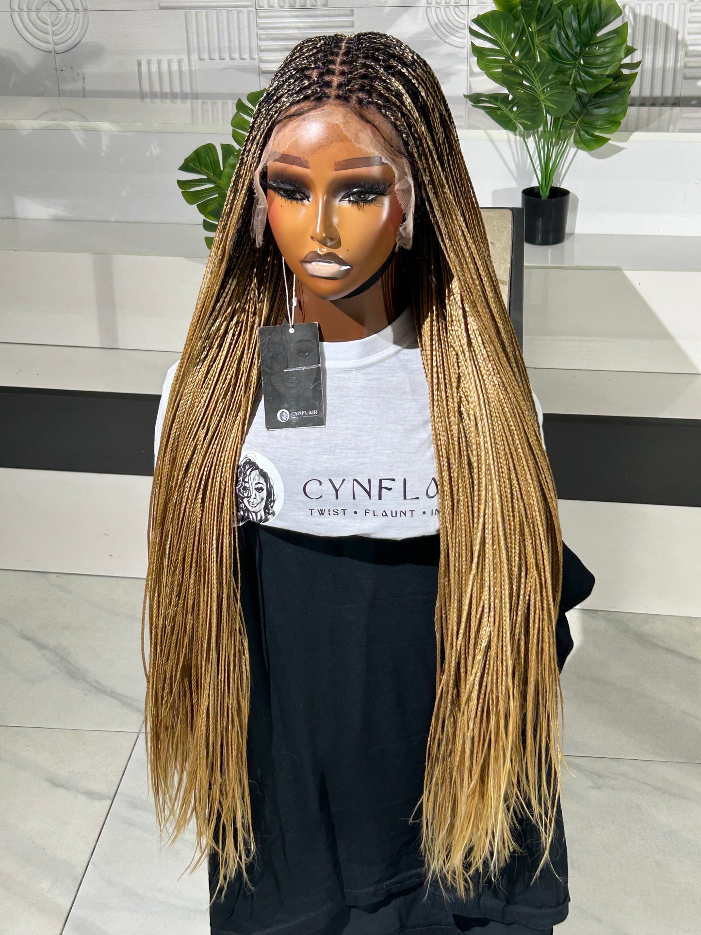 Braiding Extension Wig 13x6 HD Blondemix Bone Straight