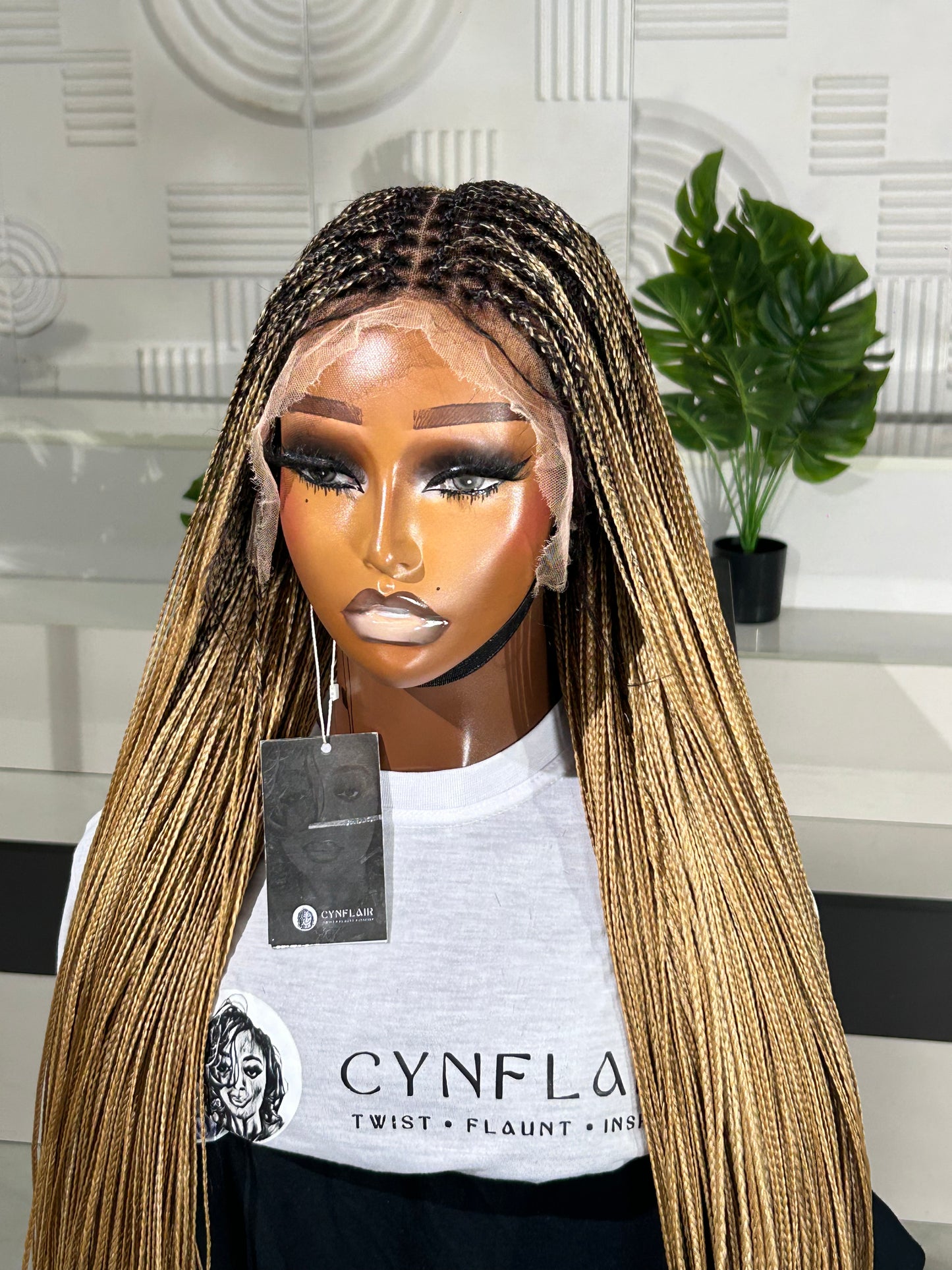 Braiding Extension Wig 13x6 HD Blondemix Bone Straight