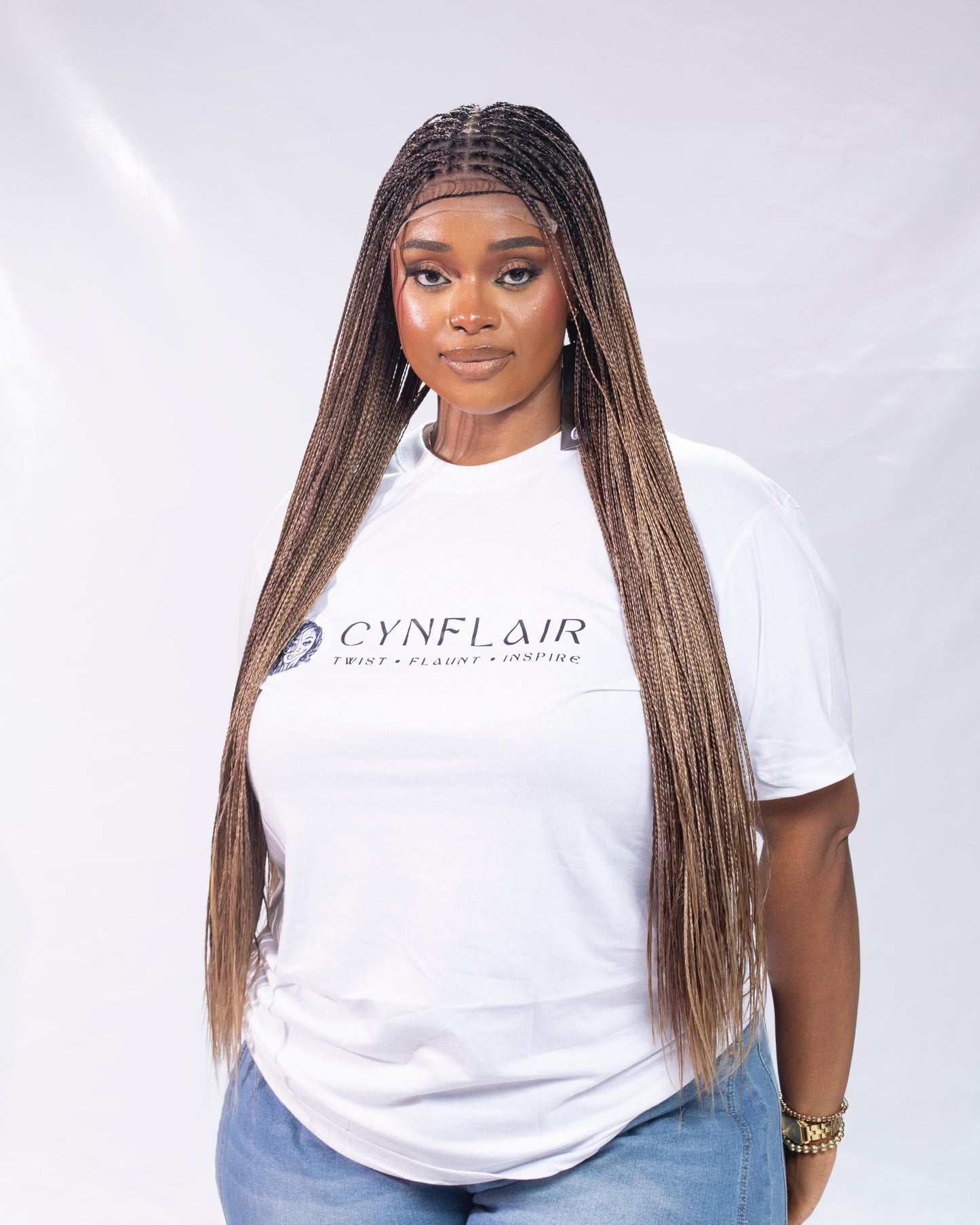 Braiding Extension Wig 6x6 HD Rim Bone Straight